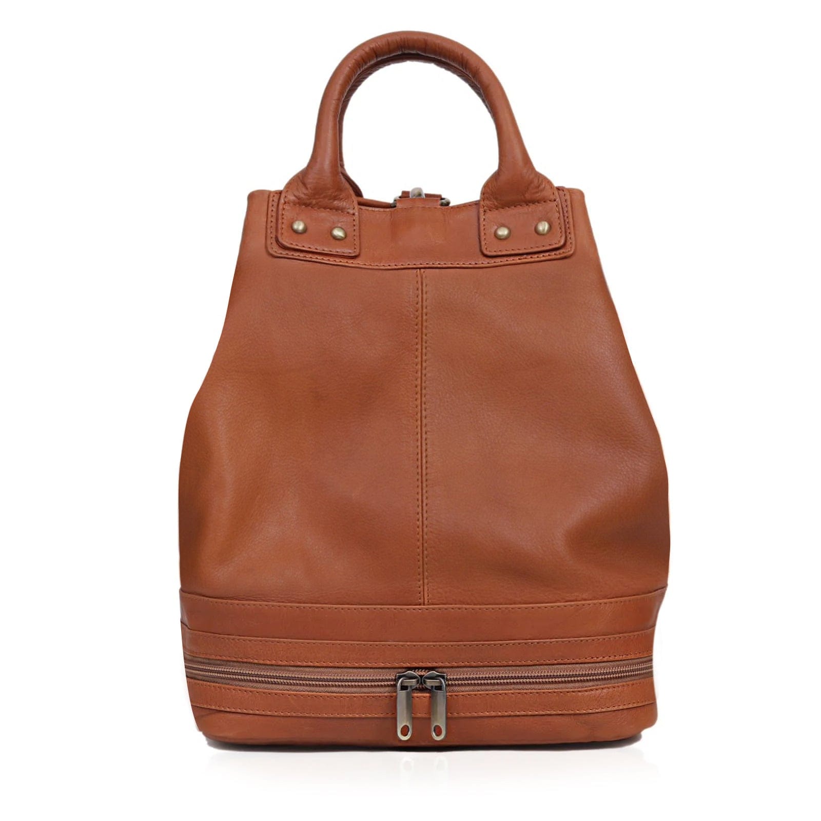 Handmade leather bucket bag hot sale