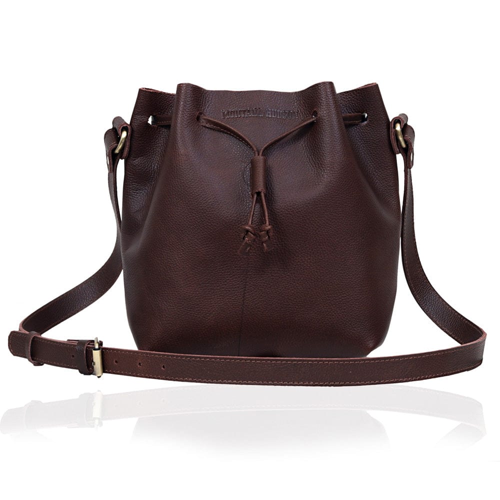 Bella Leather String Bucket Bag Montana Hudson