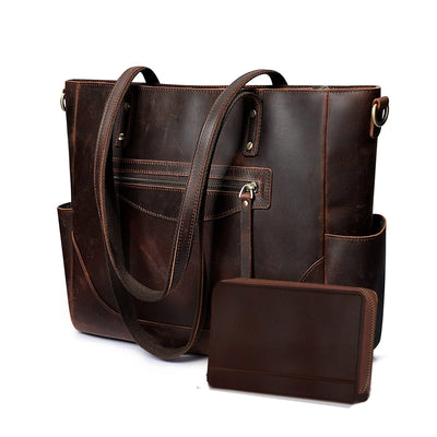 Loretta Leather Tote + FREE Matching Wallet