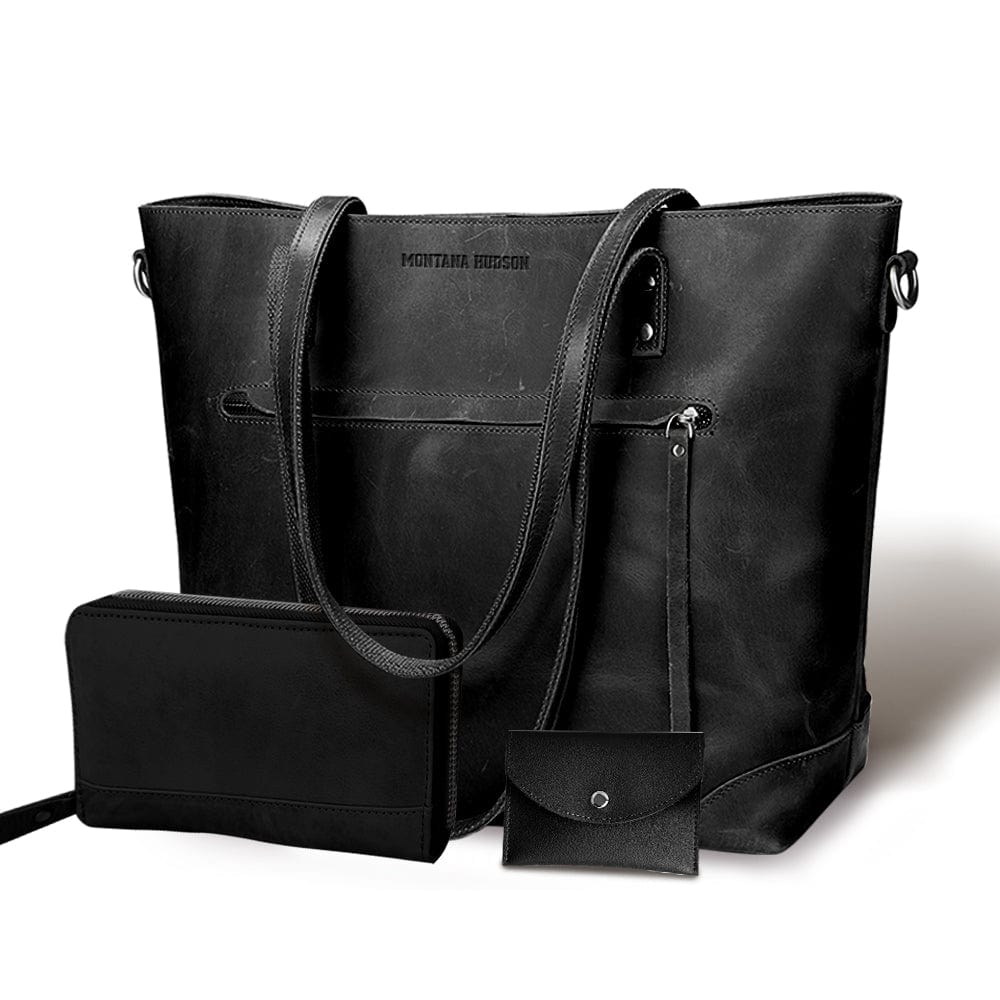 Eva Leather Zip Tote + 2 FREE MATCHING WALLETS
