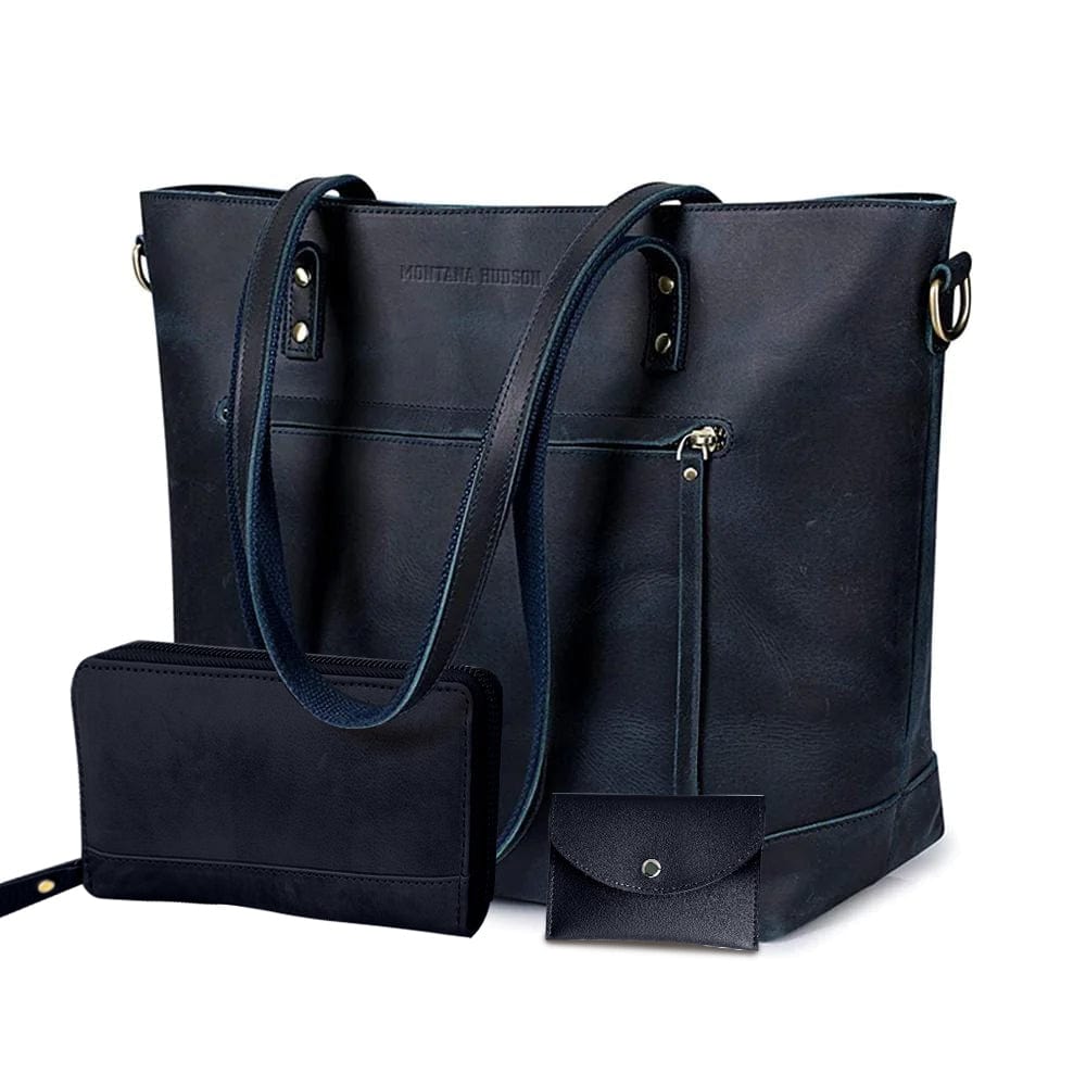 Eva Leather Zip Tote + 2 FREE MATCHING WALLETS