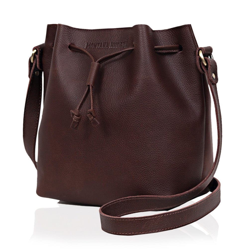 Bella Leather String Bucket Bag