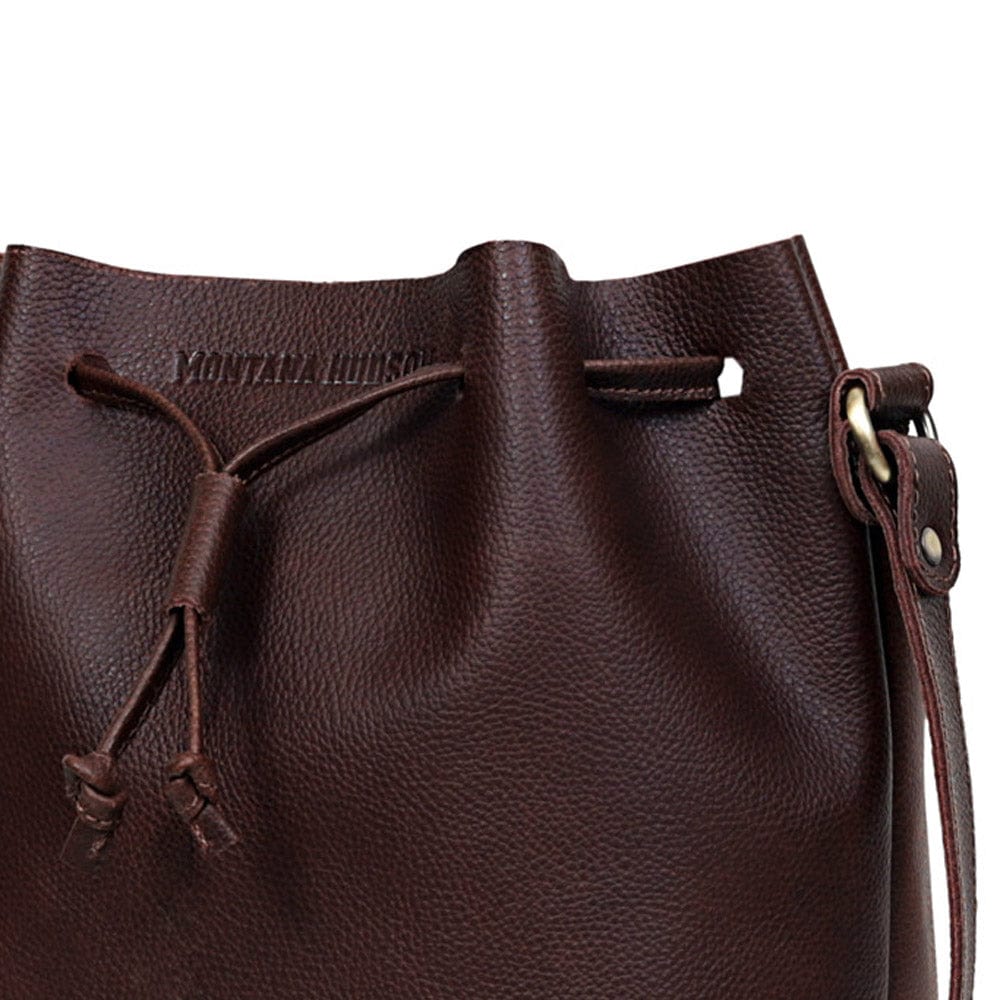 Bella Leather String Bucket Bag