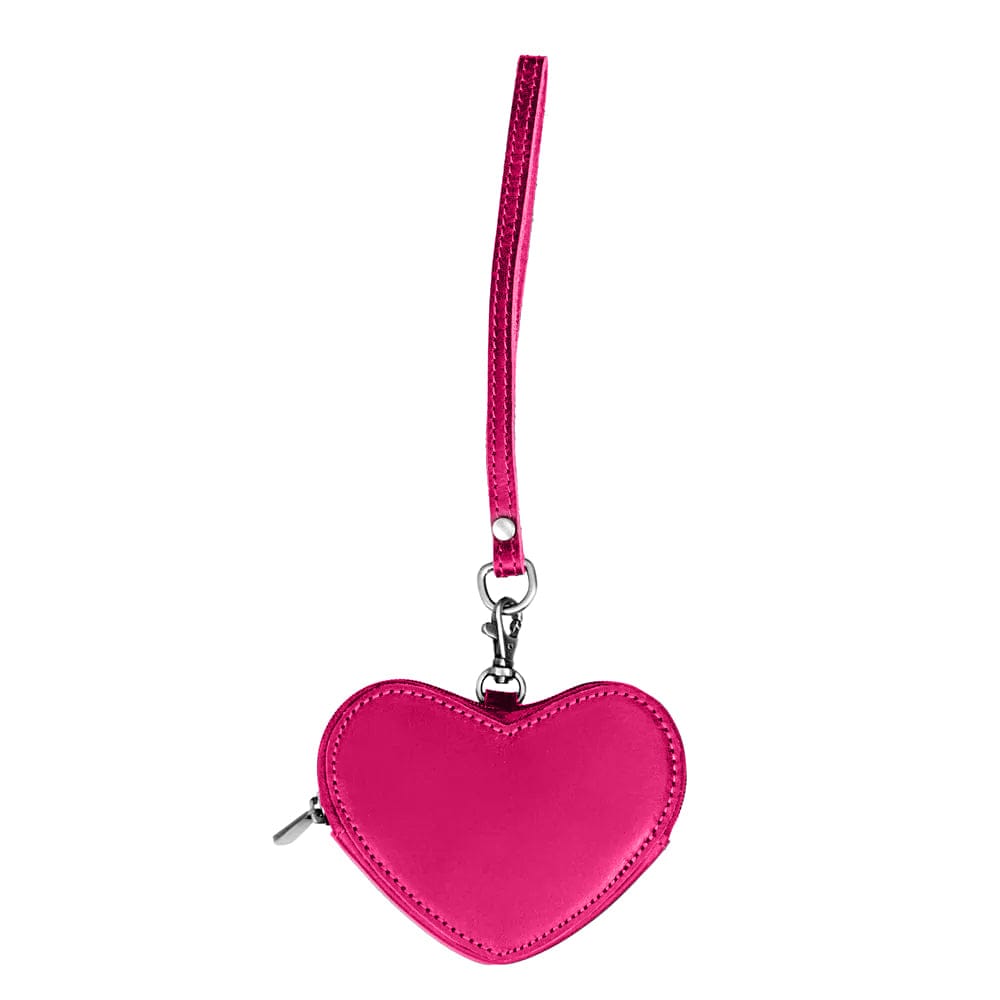 💝Malibu Pink Eva Leather Tote + Leather Heart Wristlet