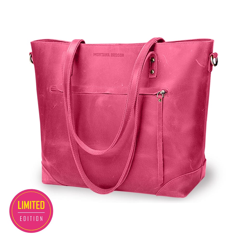 EVA Leather Zip Tote Promo OS Watermelon Pink Montana Hudson