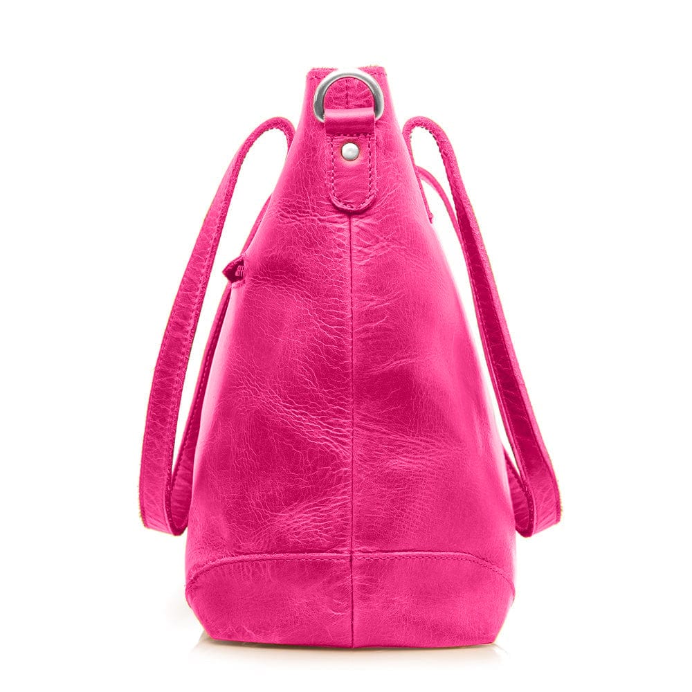💝Malibu Pink Eva Leather Tote + Leather Heart Wristlet