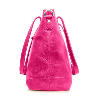 💝Malibu Pink Eva Leather Tote + Leather Heart Wristlet