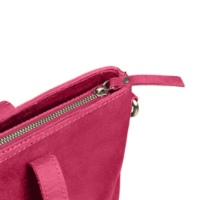 Watermelon Pink Eva Leather Zip Tote + 2 FREE MATCHING WALLETS
