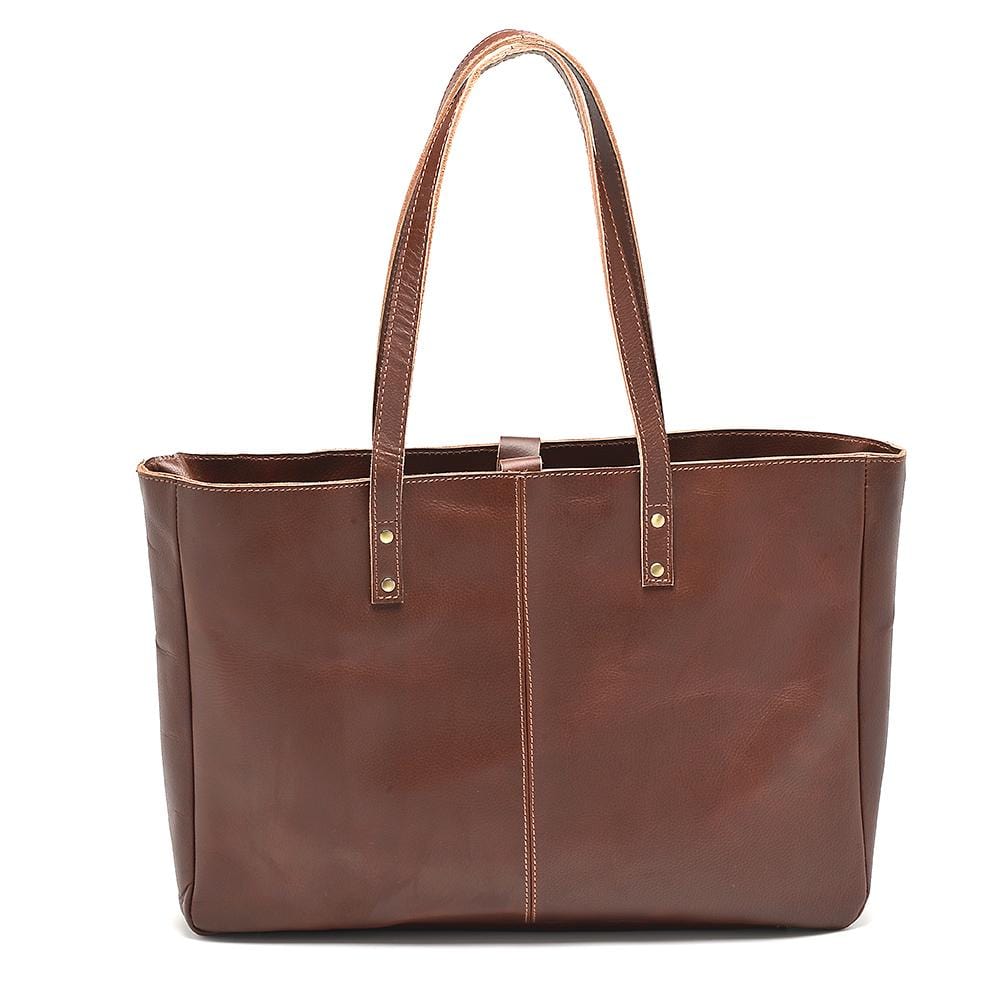 Violet Leather Tote