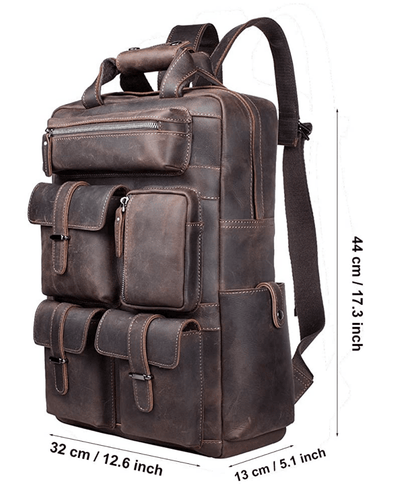 Outback Men's Leather Backpack