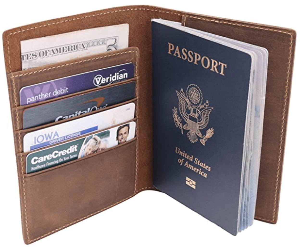 Buffalo Leather Passport Holder