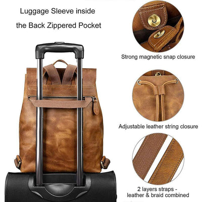 Vintage Eva Leather Backpack