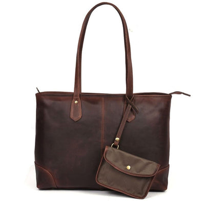Lucy Leather Zip Tote with Wallet