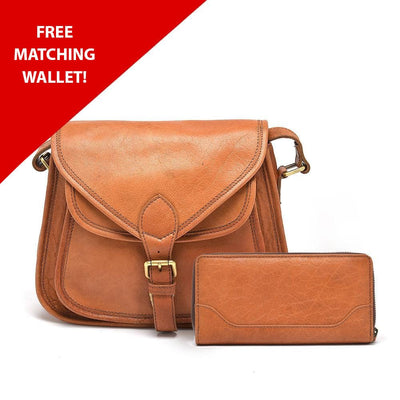 Dixie Leather Saddlebag + FREE Matching Wallet